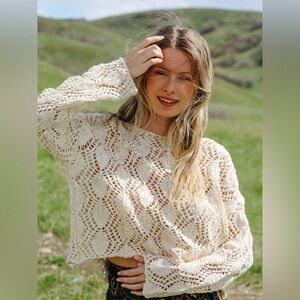 Natural Life Blythe Cropped Cotton Sweater